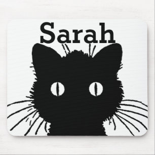 Tapis De Souris Chat noir Personnalised