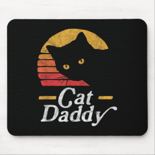 Tapis De Souris Chat Papa Vintage 80 Style Chat Rétro Disques