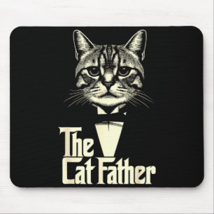 Tapis De Souris Chat père vintage papa vie chat papa joyeux père