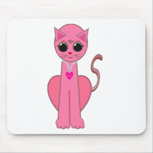 Tapis De Souris Chat rose mignon