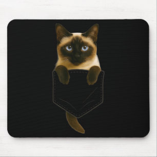 Tapis De Souris Chat siamois de poche Maman de chat Papa de chat A
