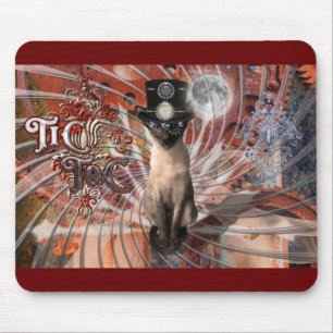 Tapis De Souris Chat siamois Steampunk Meezer