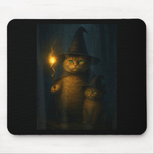 Tapis De Souris Chat sorcier drôle et bizarre - Meme de chat d'Hal