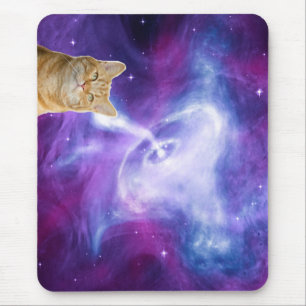Tapis De Souris Chat spatial de galaxie cosmique