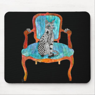 Tapis De Souris Chat sur une chaise Mousepad