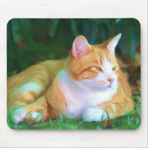 Tapis De Souris Chat tigré orange