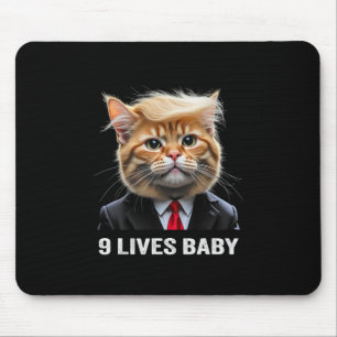 Tapis De Souris Chat Trump 9 Vies Par Trump 2024 Gagne Victoire Va