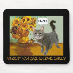 Tapis De Souris Chat vilain 3 de Van Gogh