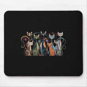 Tapis De Souris Chat Vintage Rétro Retro Retro Style moderne du mi