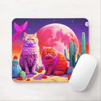Tapis de souris chat violet – Cadeau parfait pour 