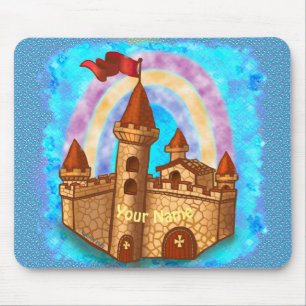Tapis De Souris Château Arc-en-ciel