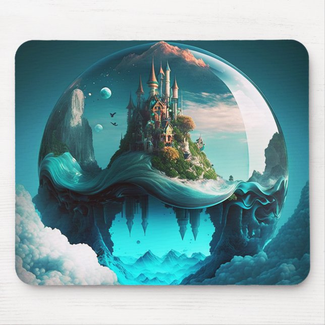 Tapis De Souris Château Dans Crystal Ball (Devant)