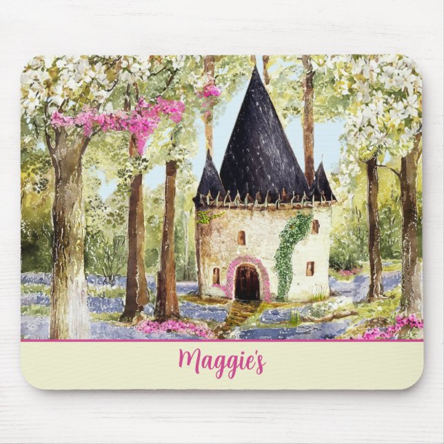 Tapis De Souris Château de Fairytale Monogrammé (Devant)