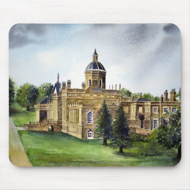 Tapis De Souris Château Howard North Yorkshire peinture aquarelle (Devant)
