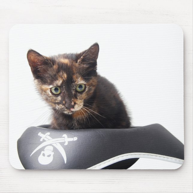 Tapis De Souris Chaton de pirate informatique (Devant)