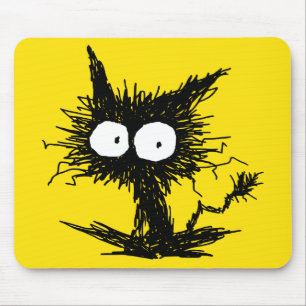 Tapis De Souris Chaton mal peigné noir GabiGabi