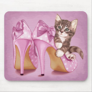 Tapis De Souris Chaton tigré gris
