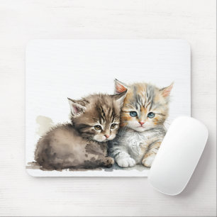 Tapis De Souris Chatons aquarelles