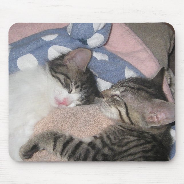 Tapis De Souris Chatons doux de sommeil (Devant)