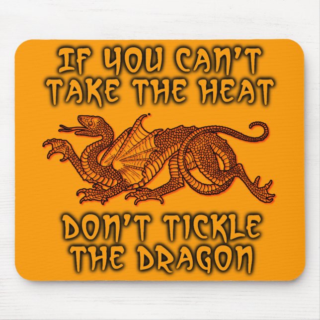 Tapis De Souris Chatouillez l'humour drôle de Mousepad de dragon (Devant)