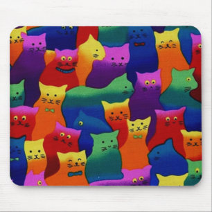 Tapis De Souris Chats colorés