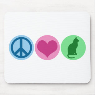 Tapis De Souris Chats d'amour de paix