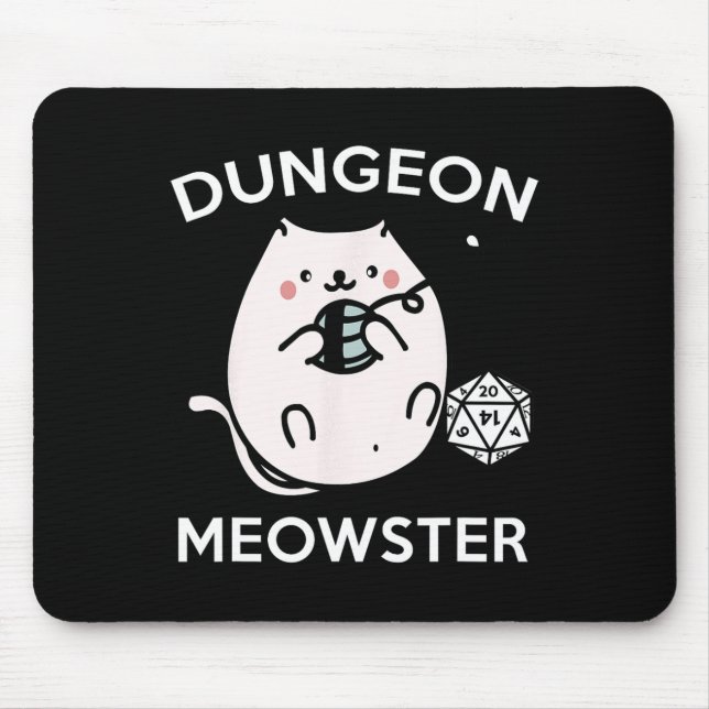 Tapis De Souris Chats de joueur de Rpg Quête secondaire Drôle Nerd (Devant)