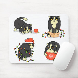Tapis De Souris Chats de Noël mignons et amusants