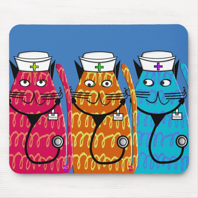 Tapis De Souris Chats d'infirmière (Devant)