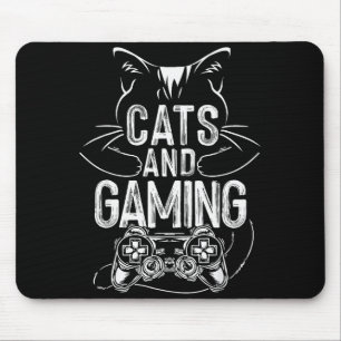 Tapis De Souris Chats Et Jeux Drôles Pour Joueur, Amateur De Chat,