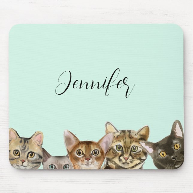 Tapis De Souris Chats mignons Mousepad personnalisé (Devant)