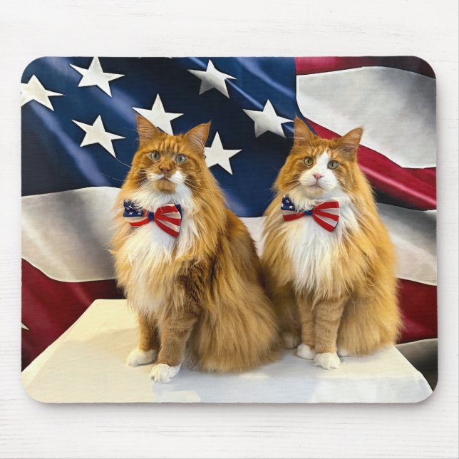 Tapis De Souris Chats patriotiques (Devant)