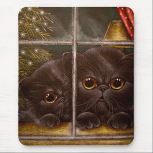 Tapis De Souris CHATS PERSANS NOIRS de CHATON - ęr NOËL
