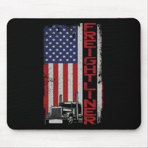 Tapis De Souris Chauffeur de camion Halloween Pun Vintage Usa Ame