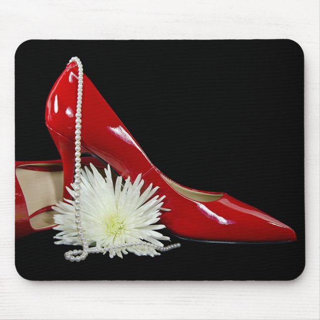 Tapis De Souris Chaussures brillantes rouges (Devant)