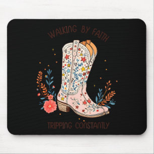 Tapis De Souris Chaussures occidentales chrétiennes de randonnée W