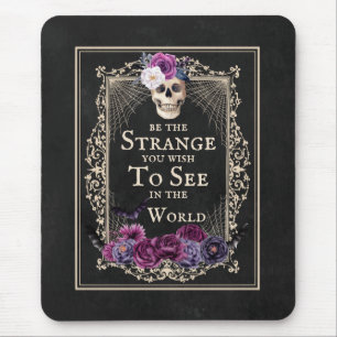 Tapis De Souris Chauve-souris gothique florale Citation amusante N