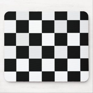 Tapis De Souris Checkered noir et blanc