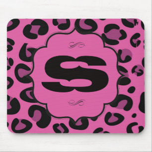 Tapis De Souris Cheetah Léopard Rose Personnalisé Mousepad