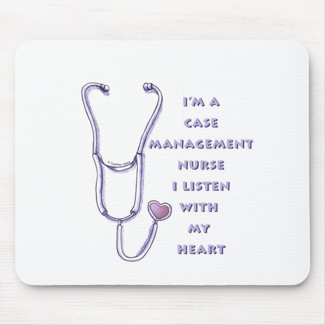 Tapis De Souris Chef coque Infirmière Coeur (Devant)