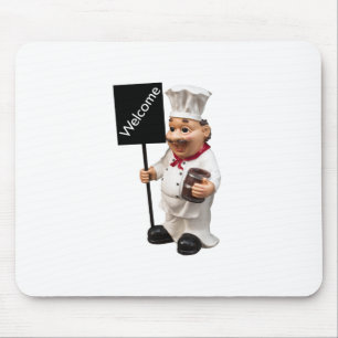 Tapis De Souris Chef cuisinier - Carte de menu BIENVENUE