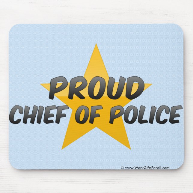 Tapis De Souris Chef de police fier (Devant)