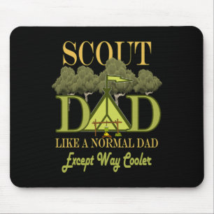 Tapis De Souris Chef de scout papa camping scoutisme pour hommes p