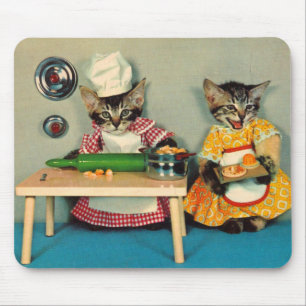 Tapis De Souris chef tabby kitten et assistant tabby kitten