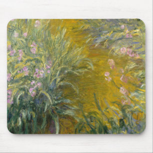 Tapis De Souris Chemin de Claude Monet   à travers les iris