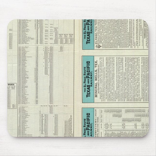 Tapis De Souris Chemin de fer du Texas et du Pacifique (Devant)