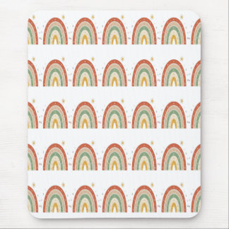 Tapis De Souris Chemise à col avec motif arc-en-ciel bohème