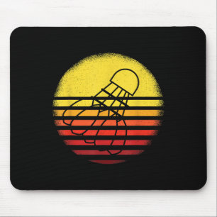 Tapis De Souris Chemise Badminton Vintage Sunset Retro Badminton P
