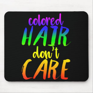 Tapis De Souris Chemise Cheveux Arc-en-ciel Cheveux Colorés Peu Im