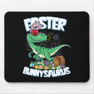 Tapis De Souris Chemise de dinosaure de Pâques Lapin Chasse aux œu